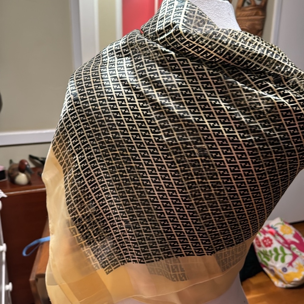 Fendi Print Silk Scarf